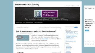 
                            12. How do students access grades in a Blackboard course? | Blackboard ...