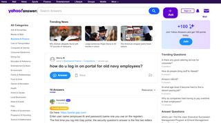 
                            4. how do u log in on portal for old navy employees? | Yahoo Answers