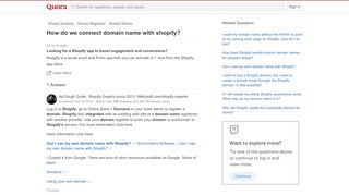 
                            8. How do we connect domain name with shopify? - Quora