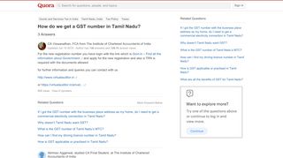 
                            6. How do we get a GST number in Tamil Nadu? - Quora