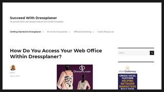 
                            12. How Do You Access Your Web Office Within Dressplaner? – Succeed ...