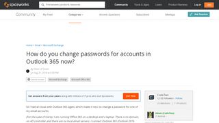 
                            10. How do you change passwords for accounts in Outlook 365 now ...