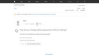 
                            4. how do you change yahoo password in iOS 8… - Apple Community