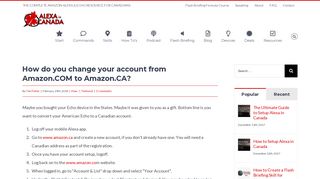 
                            9. How do you change your account from Amazon.COM to Amazon.CA ...