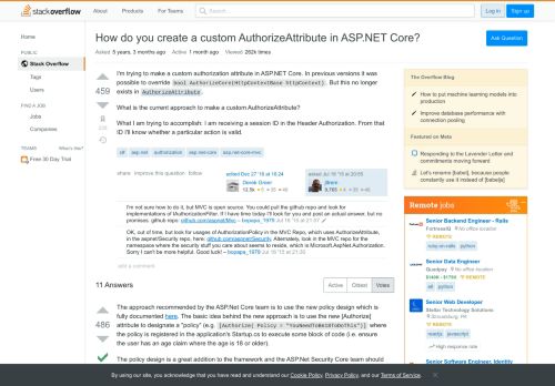 
                            3. How do you create a custom AuthorizeAttribute in ASP.NET Core ...