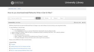 
                            12. How do you download/install Refworks Write-n-Cite for ...