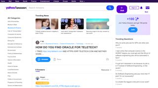 
                            7. HOW DO YOU FIND ORACLE FOR TELETECH? | Yahoo Answers