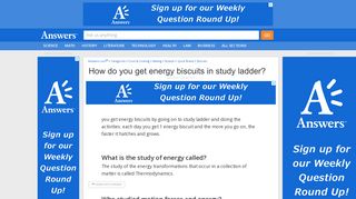 
                            10. How do you get energy biscuits in study ladder - Answers.com