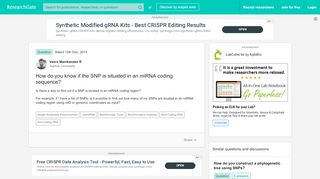 
                            9. How do you know if the SNP is situated in an miRNA coding ...