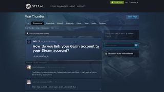 
                            5. How do you link your Gaijin account to your Steam account? :: War ...