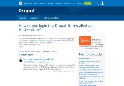 
                            8. How do you login to a Drupal site installed via HostMonster ...