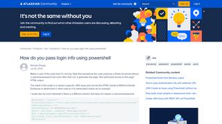 
                            12. How do you pass login info using powershell - Atlassian Community