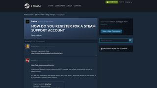 
                            4. HOW DO YOU REGISTER FOR A STEAM SUPPORT ACCOUNT :: Help and Tips ...