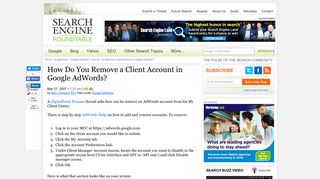 
                            10. How Do You Remove a Client Account in Google AdWords? - Search ...