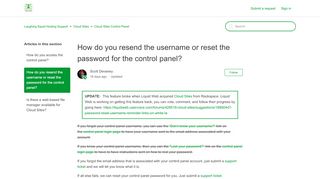 
                            10. How do you resend the username or reset the password for the control ...