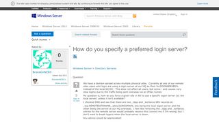 
                            2. How do you specify a preferred login server? - Microsoft