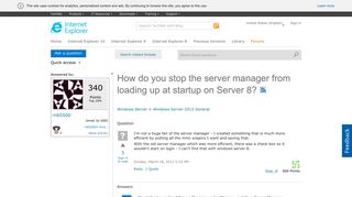 
                            2. How do you stop the server manager from loading up at startup on ...