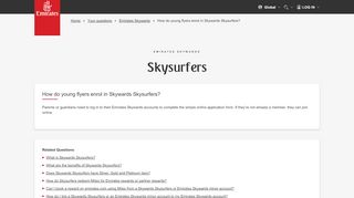 
                            2. How do young flyers enrol in Skywards Skysurfers? | Emirates ...