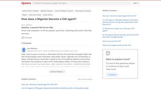 
                            12. How does a Nigerian become a CIA agent? - Quora