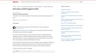 
                            9. How does a POST request work? - Quora