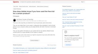 
                            4. How does Adobe know if you have used the free trial for a ...