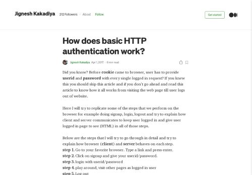 
                            8. How does basic HTTP authentication work? – Jignesh Kakadiya ...