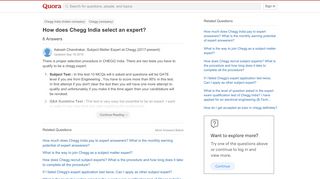 
                            10. How does Chegg India select an expert? - Quora