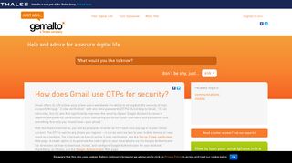 
                            12. How does Gmail use OTPs for security? - Just Ask Gemalto US