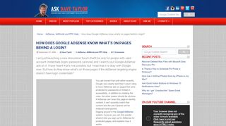 
                            13. How does Google AdSense know what's on pages behind a login ...