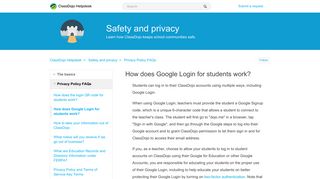 
                            10. How does Google Login for students work? – ClassDojo ...