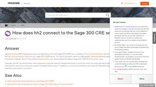 
                            12. How does hh2 connect to the Sage 300 CRE server? - Procore