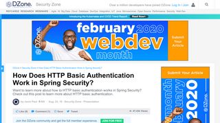 
                            12. How Does HTTP Basic Authentication Work in Spring Security ... - DZone