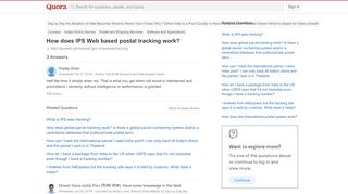 
                            7. How does IPS Web based postal tracking work? - Quora