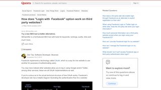 
                            13. How does 'Login with Facebook' option work on third party websites ...