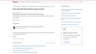 
                            11. How does My Dream Store make money? - Quora