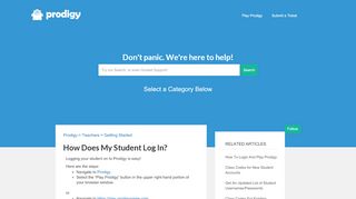 
                            1. How does my student log in? – Prodigy