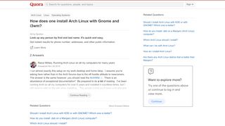 
                            13. How does one install Arch Linux with Gnome and i3wm? - Quora