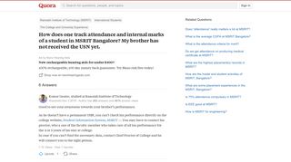 
                            12. How does one track attendance and internal marks of a student in ...