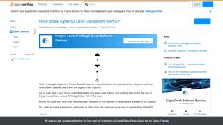 
                            9. How does OpenID user validation works? - Stack Overflow