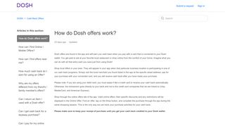 
                            6. How does the Dosh online program work? – DOSH