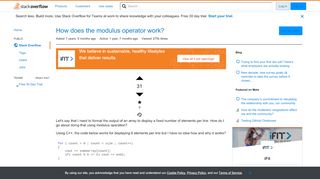 
                            1. How does the modulus operator work? - Stack Overflow