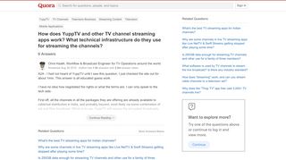 
                            8. How does YuppTV and other TV channel streaming apps ...