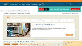 
                            13. How early do you register for the GMAT exam? : General GMAT ...