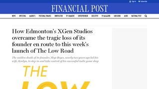 
                            11. How Edmonton's XGen Studios overcame the tragic loss of its founder ...