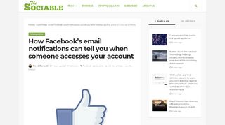 
                            11. How Facebook's email notifications can tell you when ... - The Sociable