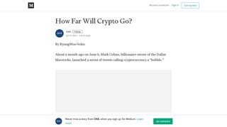 
                            12. How Far Will Crypto Go? – OAX – Medium