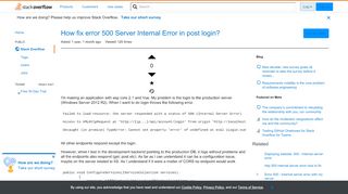 
                            9. How fix error 500 Server Internal Error in post login? - Stack ...