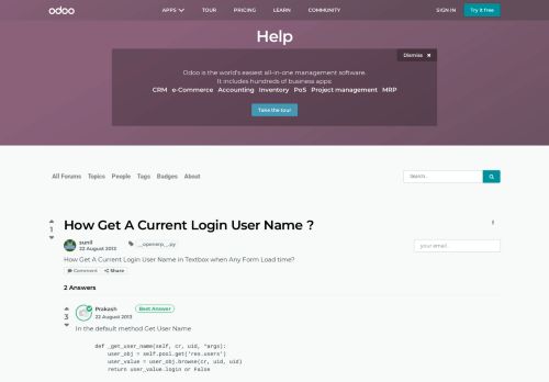
                            4. How Get A Current Login User Name ? | Odoo