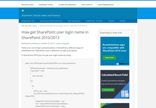 
                            10. How get SharePoint user login name in SharePoint 2010/2013