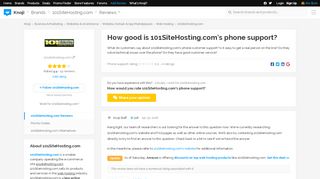 
                            13. How good is 101SiteHosting.com's phone support? — 101SiteHosting ...
